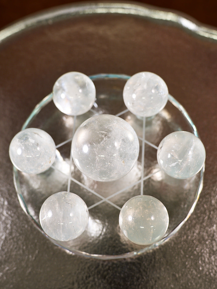 Purifying Energy Clear Quartz Crystal Grid Set