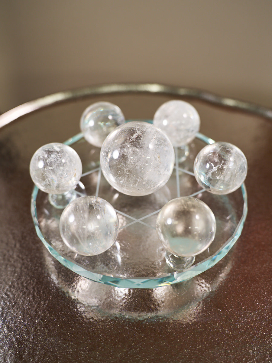 Purifying Energy Clear Quartz Crystal Grid Set