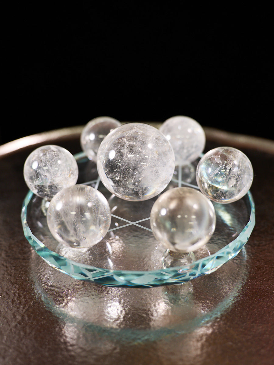 Purifying Energy Clear Quartz Crystal Grid Set