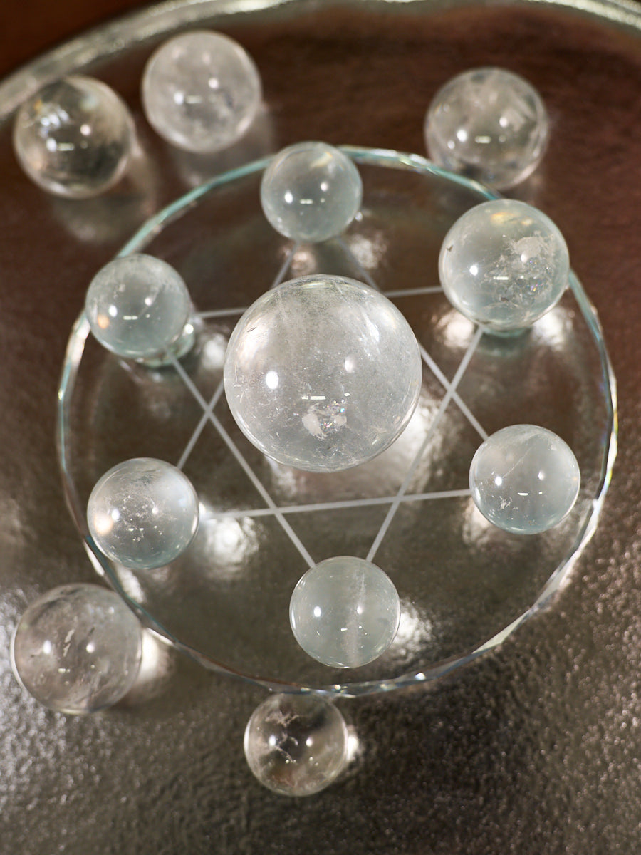 Purifying Energy Clear Quartz Crystal Grid Set
