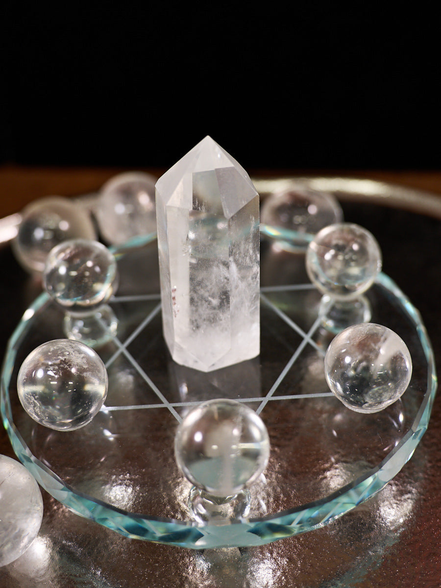 Purifying Energy Clear Quartz Crystal Grid Set