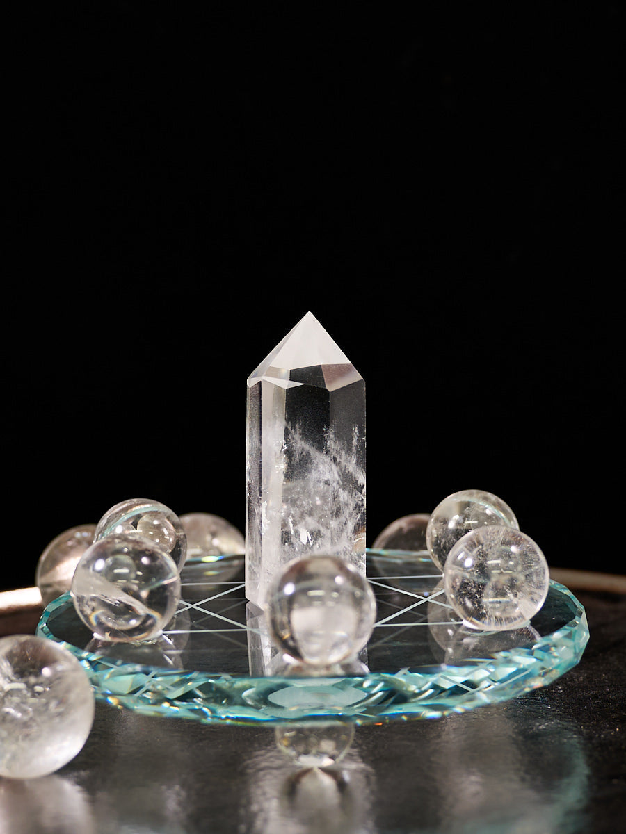 Purifying Energy Clear Quartz Crystal Grid Set