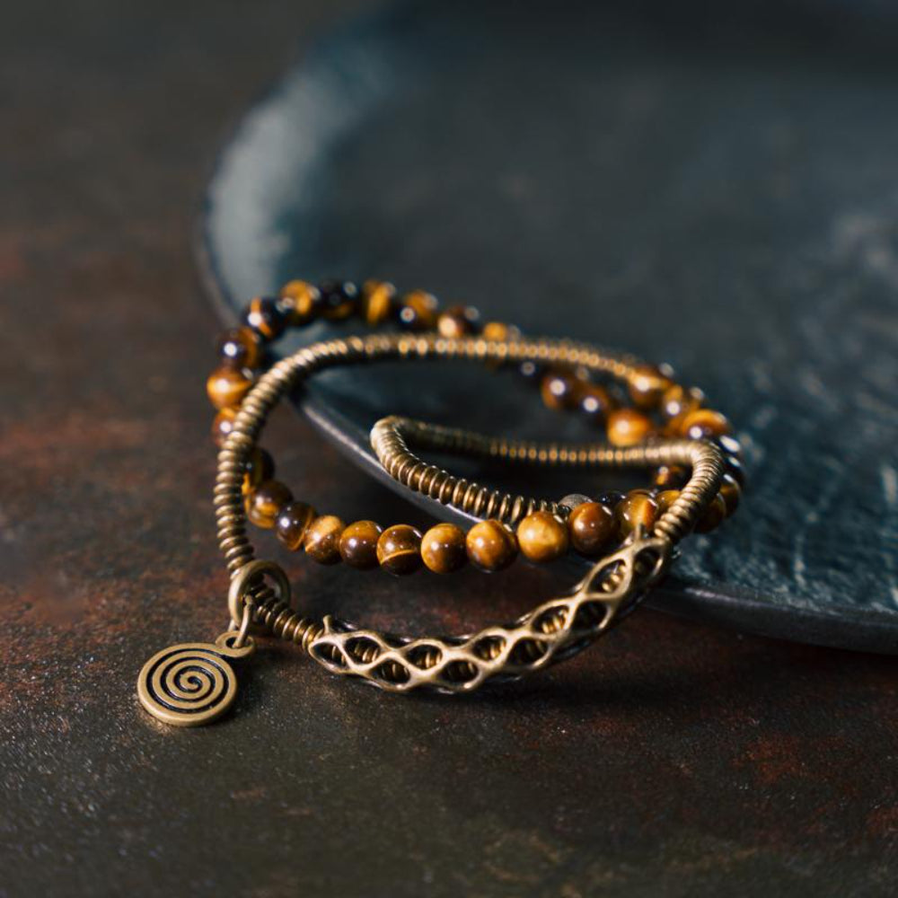 Radiant Fortune Tiger Eye Wrap Bracelet