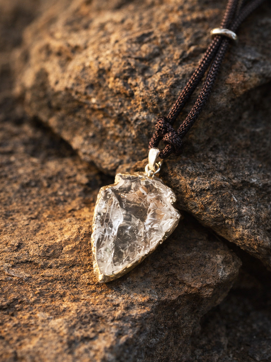 Return to Yourself · Clear Crystal Arrow Pendant