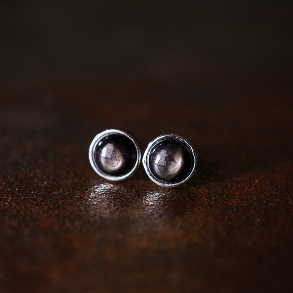 Golden Fortune Sunstone Earrings – Handmade Sterling Silver