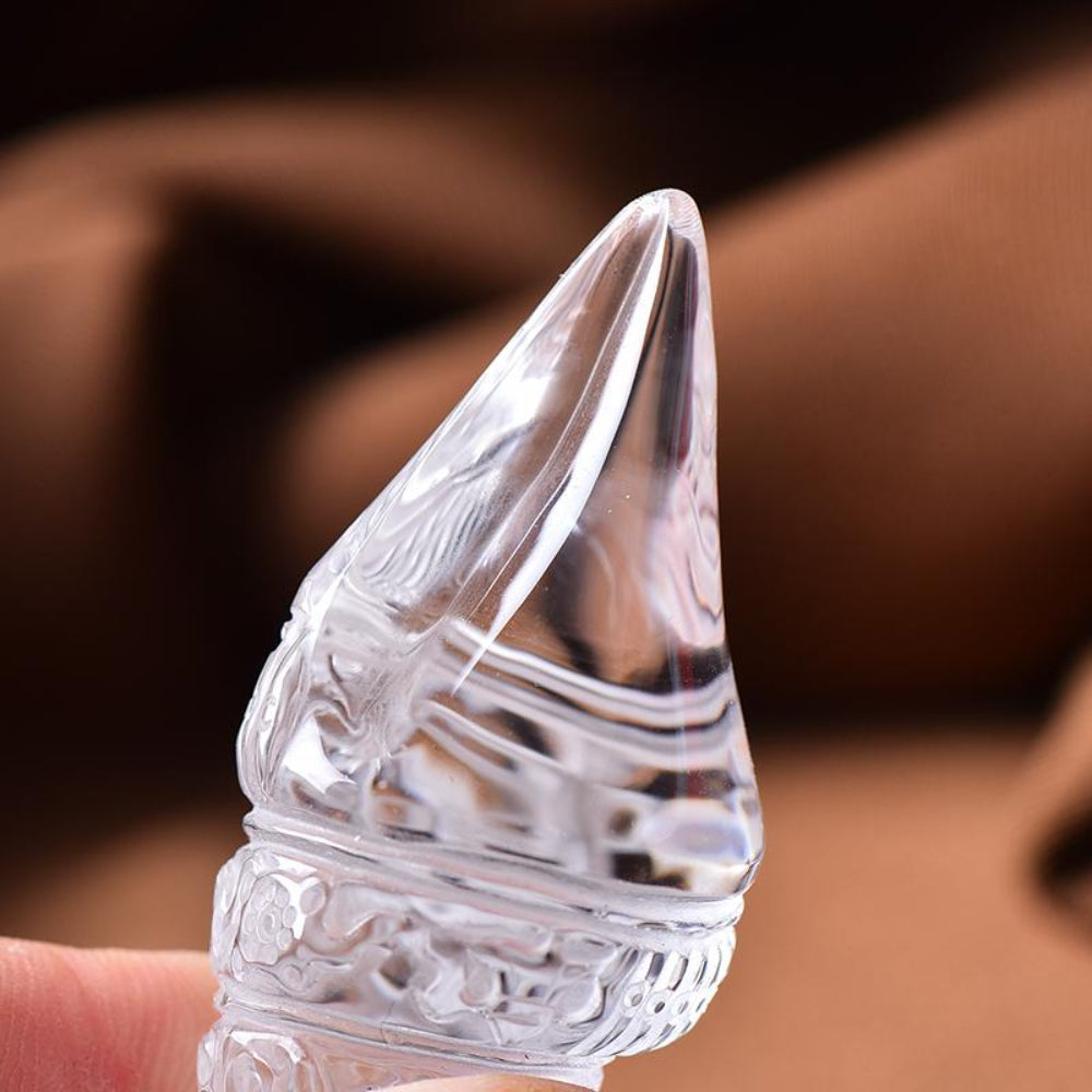 Prosperity & Healing Clear Crystal Conch Shell Necklace