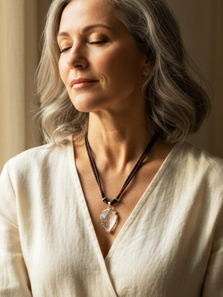 Return to Yourself · Clear Crystal Arrow Pendant