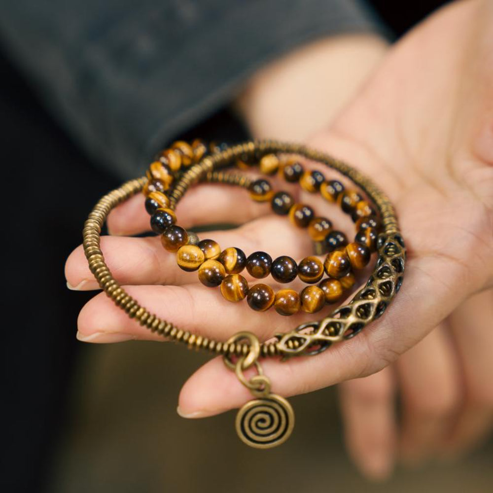 Radiant Fortune Tiger Eye Wrap Bracelet