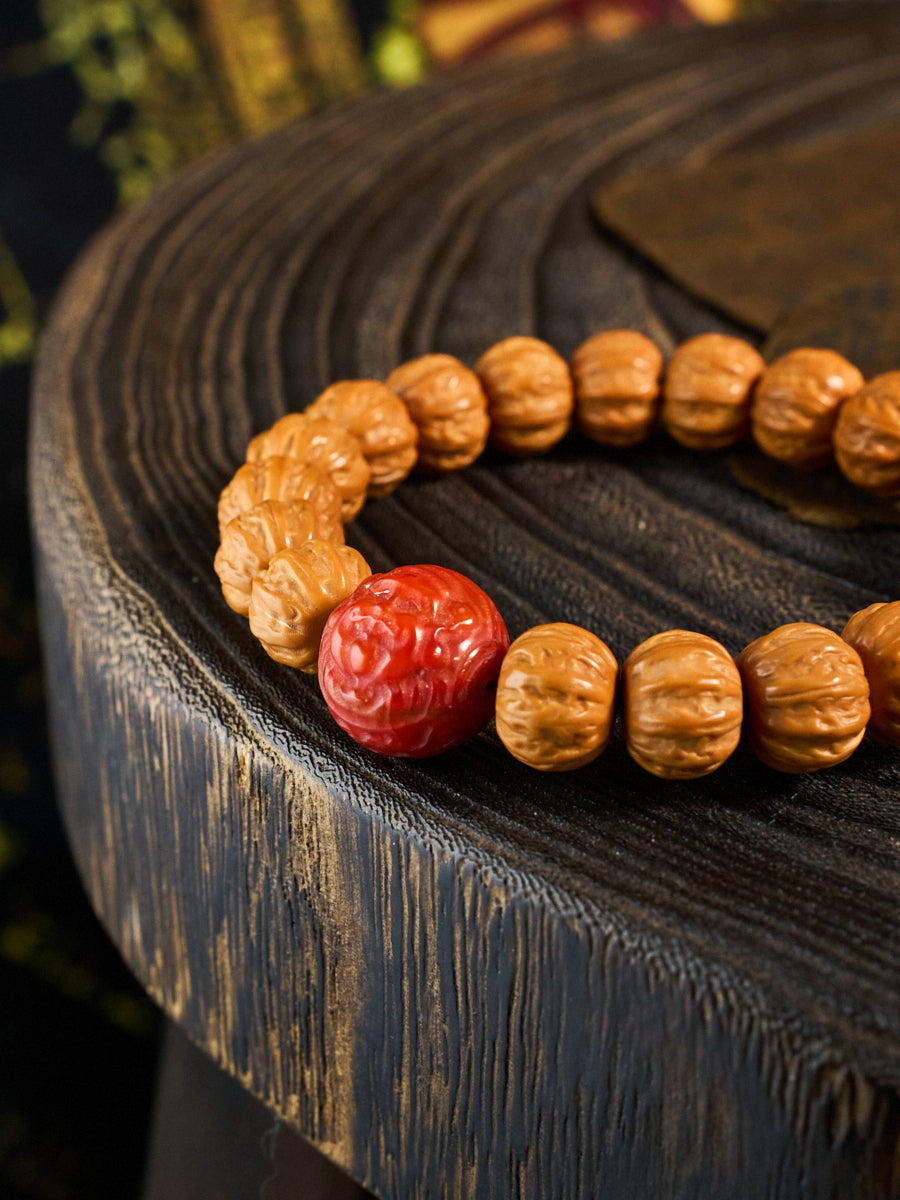 Ancient Touch Mini Jingba Walnut Agate Turquoise Bracelet