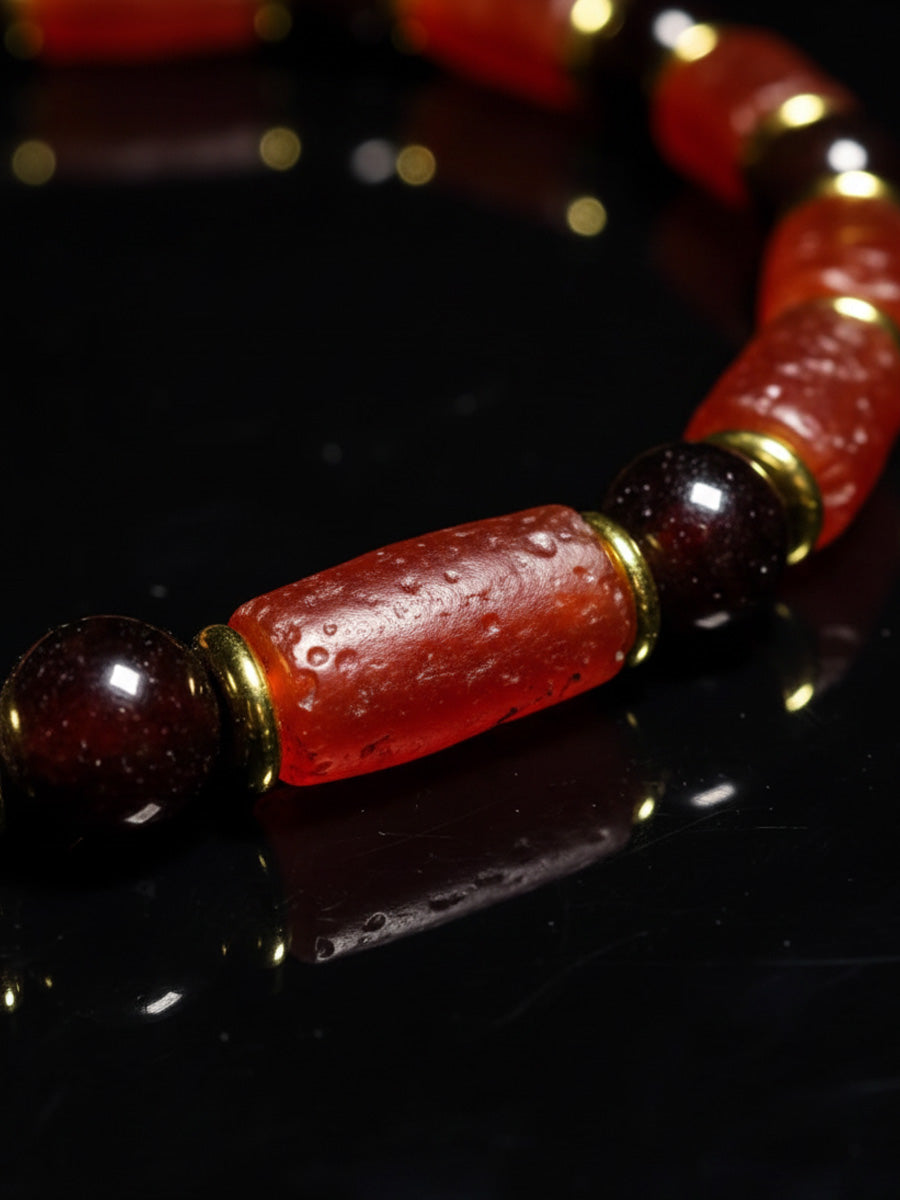 Protection and Earthy Elegance Agate Necklace