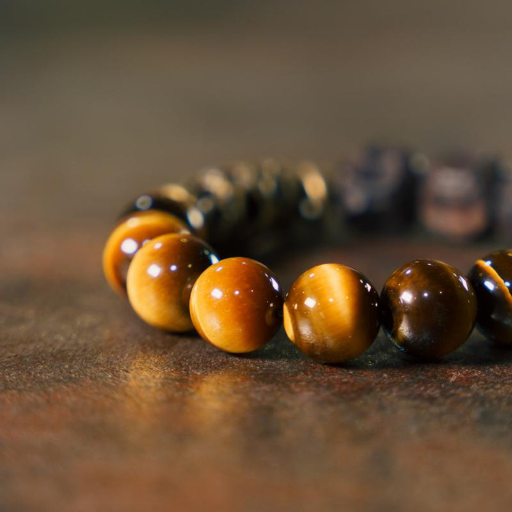 Prosperity Guardian Tiger Eye and Ebony Bracelet