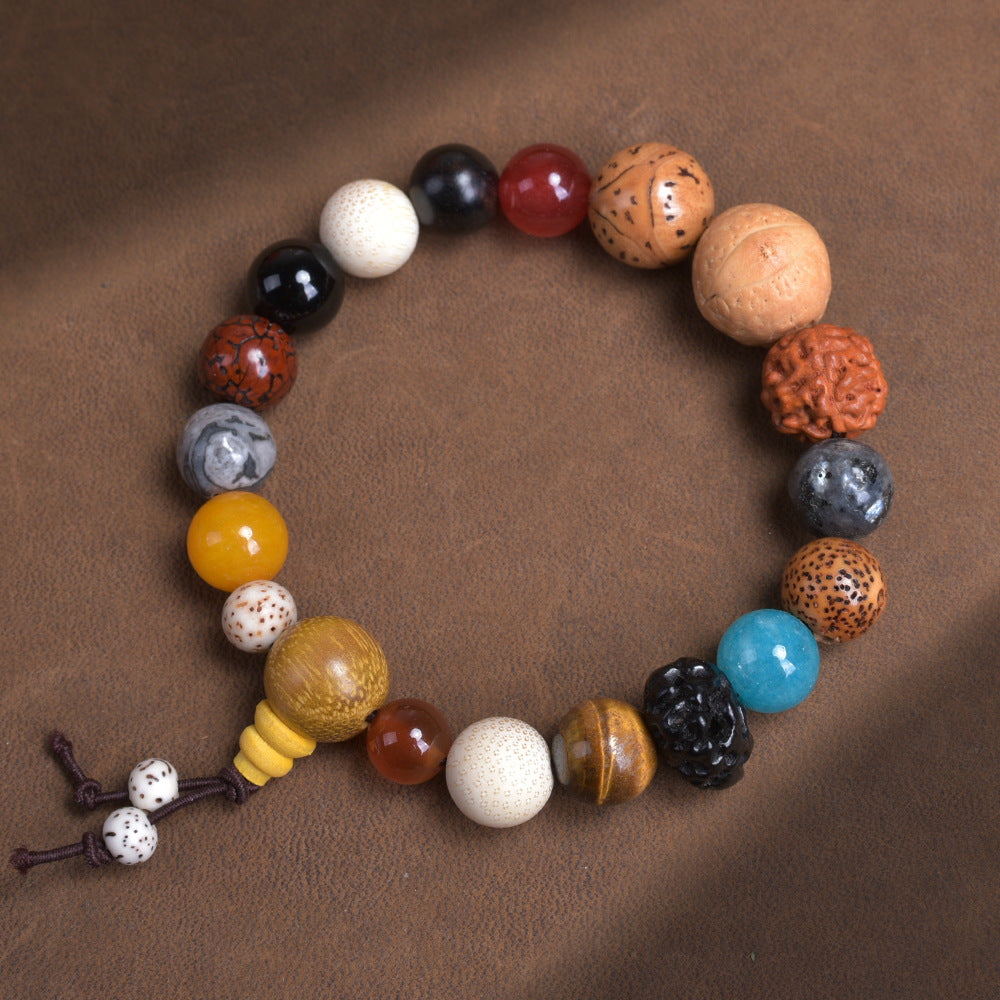 Hot selling 18 seed bodhi bead bracelet 18 root beads rosary chain temple affinity scenic spot commemorative male and female couples