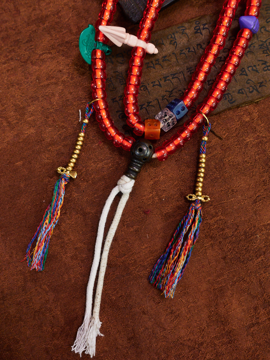 Vital Fire Tibetan Celluloid Nitrate Thokcha Necklace