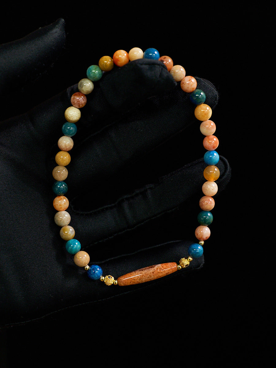 Agatized Coral Flow of Light Wish Bracelet