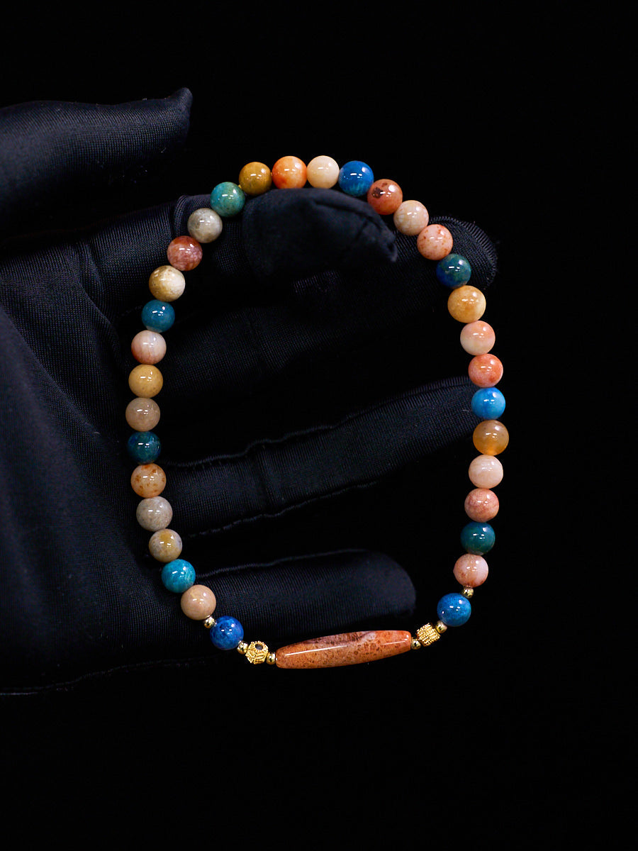 Agatized Coral Flow of Light Wish Bracelet