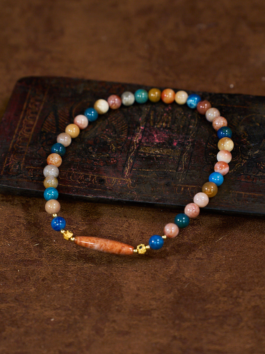 Agatized Coral Flow of Light Wish Bracelet