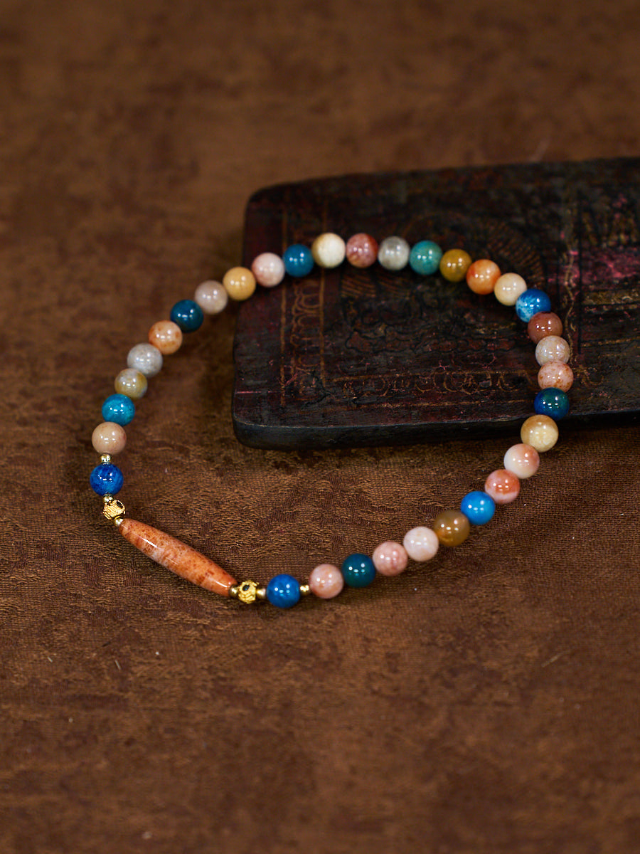 Agatized Coral Flow of Light Wish Bracelet
