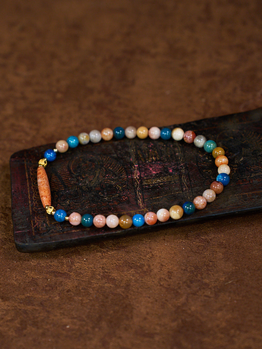 Agatized Coral Flow of Light Wish Bracelet
