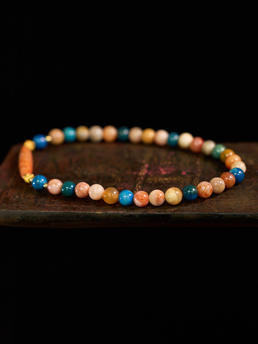 Agatized Coral Flow of Light Wish Bracelet