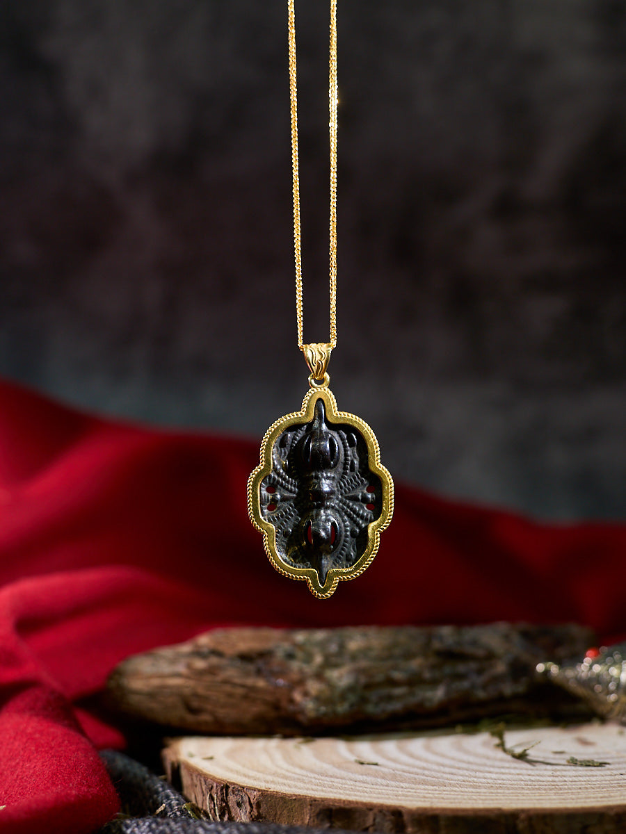 Tibetan Guardian Butterfly Phurba Thokcha Necklace