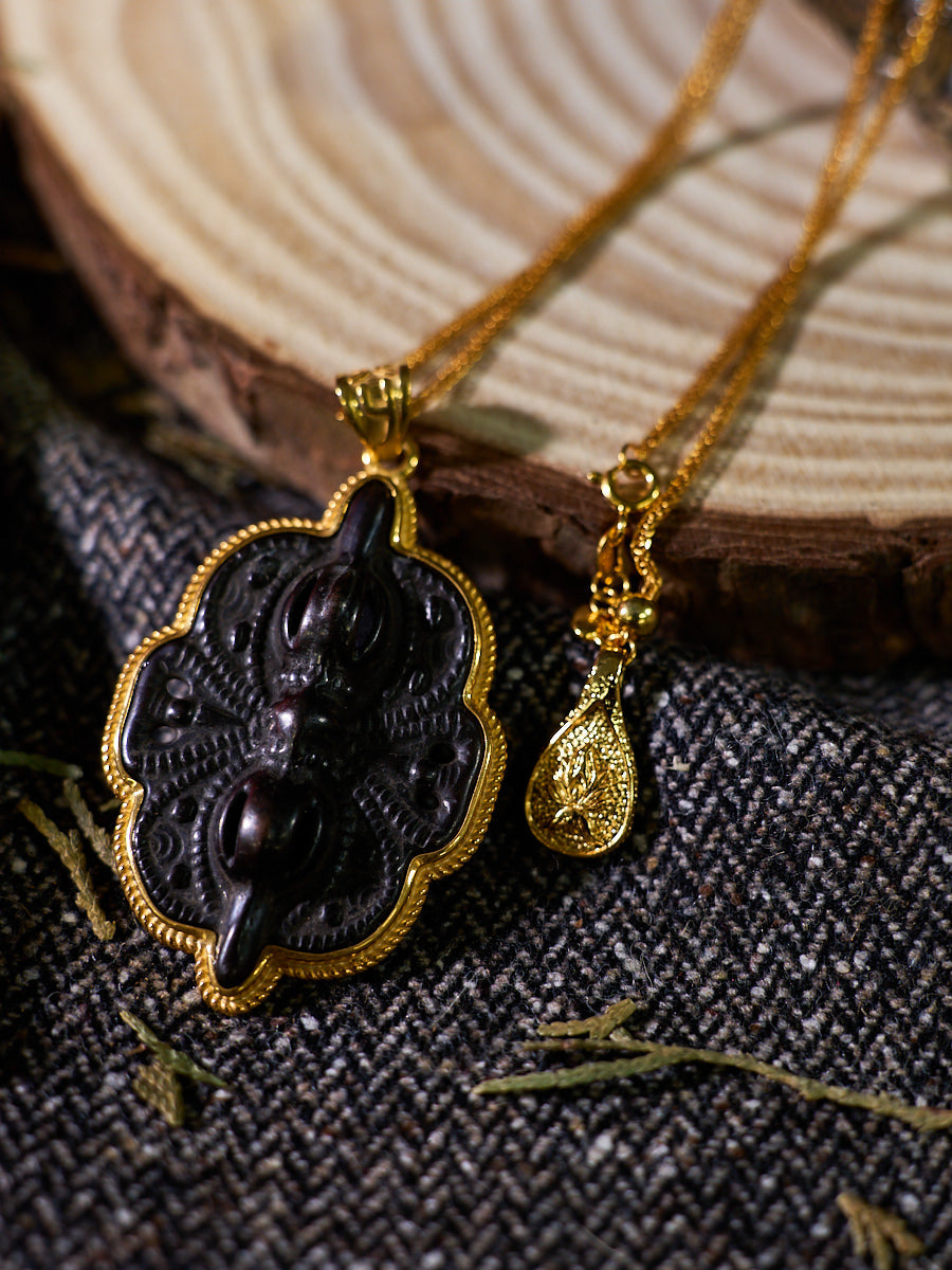 Tibetan Guardian Butterfly Phurba Thokcha Necklace