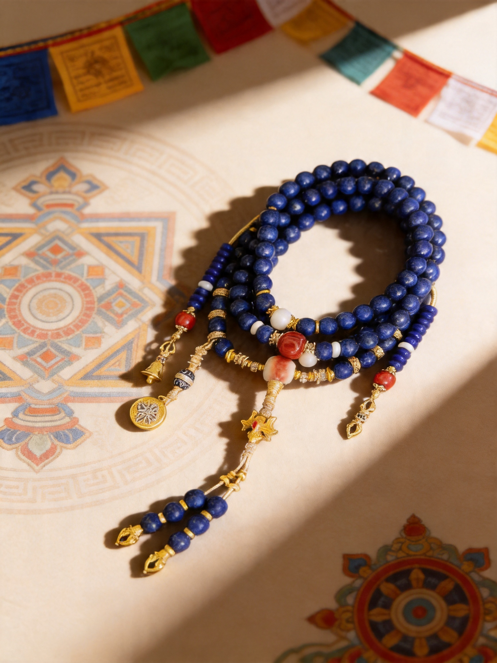 Lapis Lazuli Mala Beads – Wisdom, Truth and Sacred Meditation