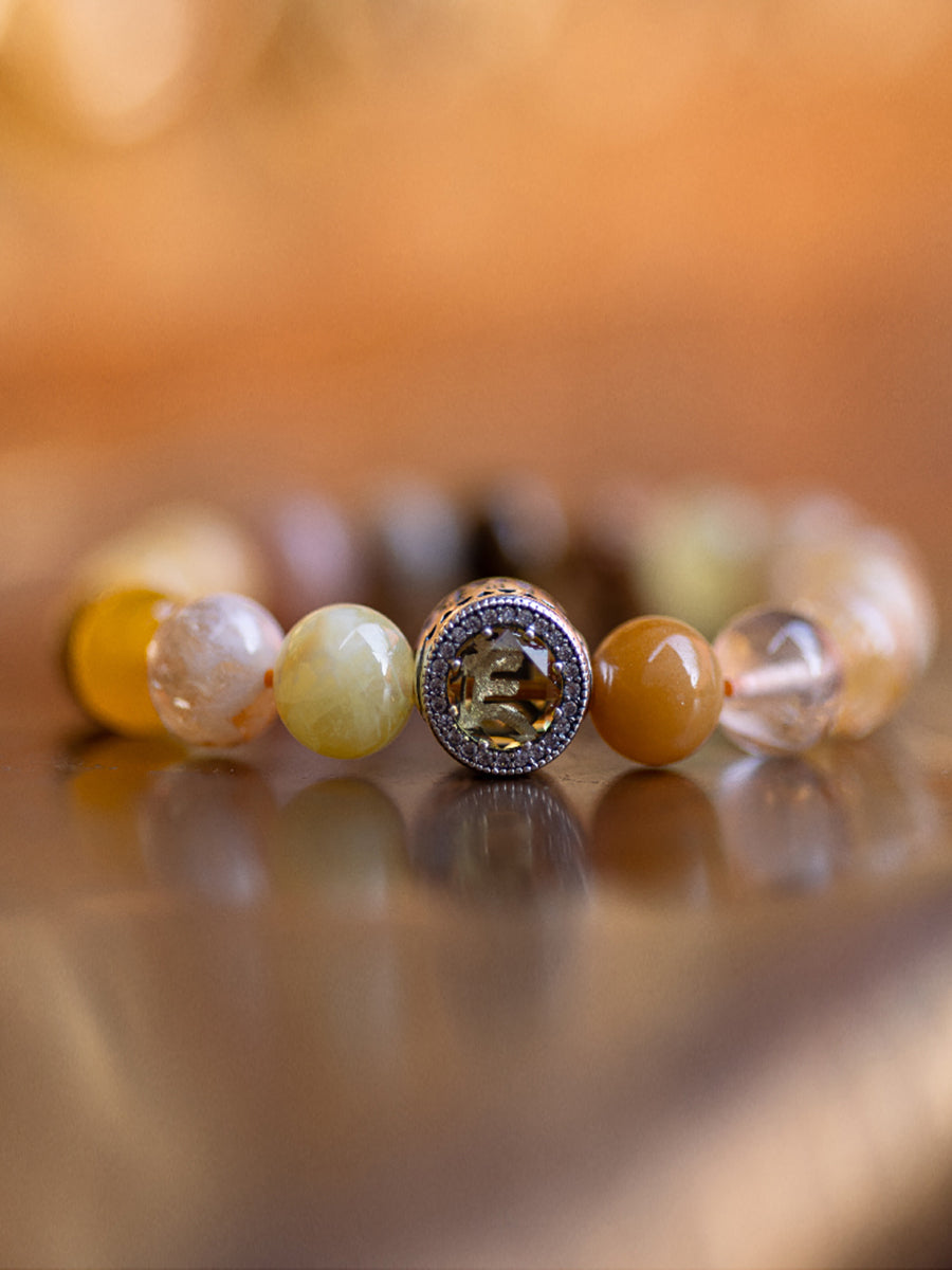 Yellow Wealth God Many Treasures Protection Bracelet