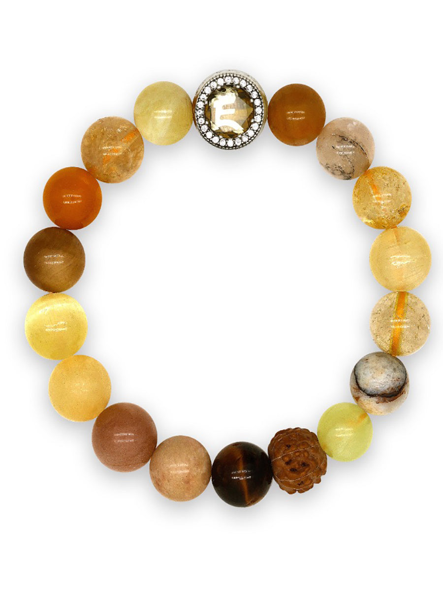Yellow Wealth God Many Treasures Protection Bracelet