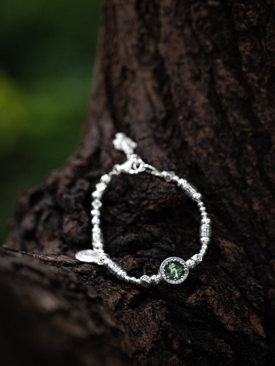 Beauty and Prosperity Silver Blessing Bracelet