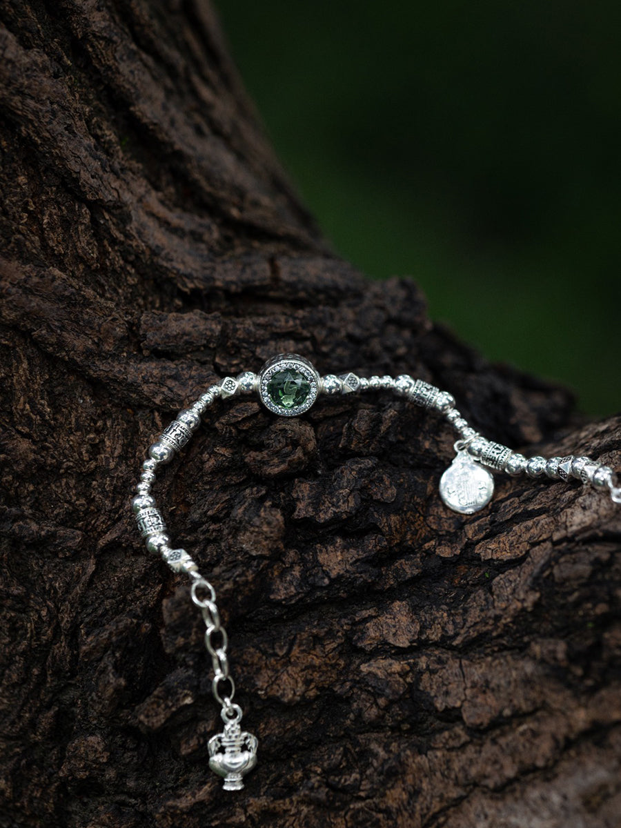 Beauty and Prosperity Silver Blessing Bracelet