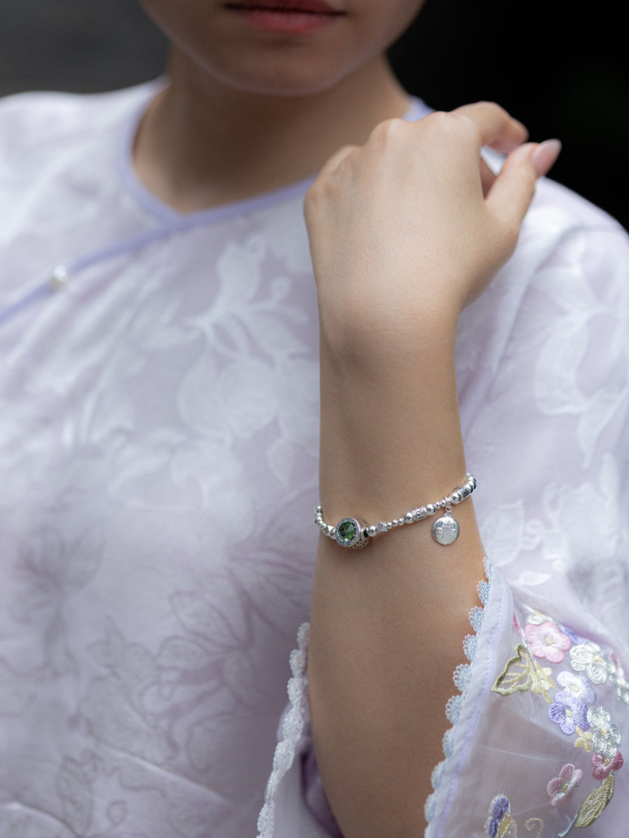Beauty and Prosperity Silver Blessing Bracelet
