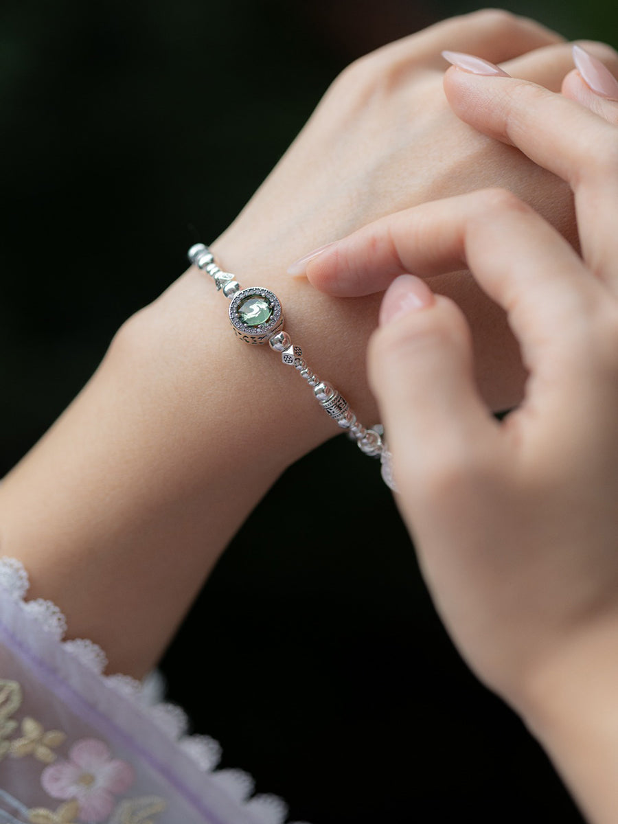 Beauty and Prosperity Silver Blessing Bracelet