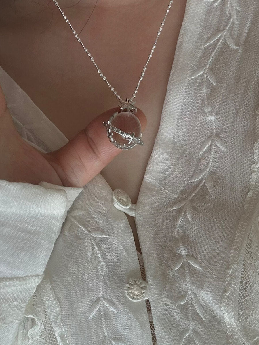 Celestial Clarity Clear Quartz Necklace