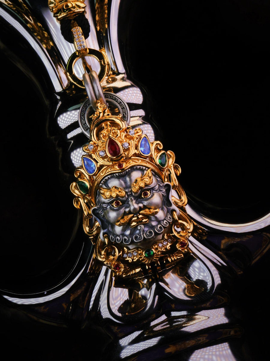Abundance-Bringing Yellow Jambhala Sterling Silver Necklace