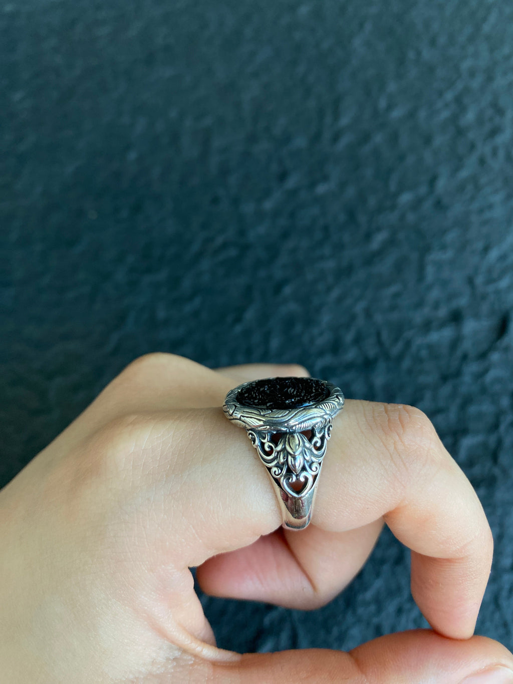 Blood Amber Wealth Ring for prosperity and abundance