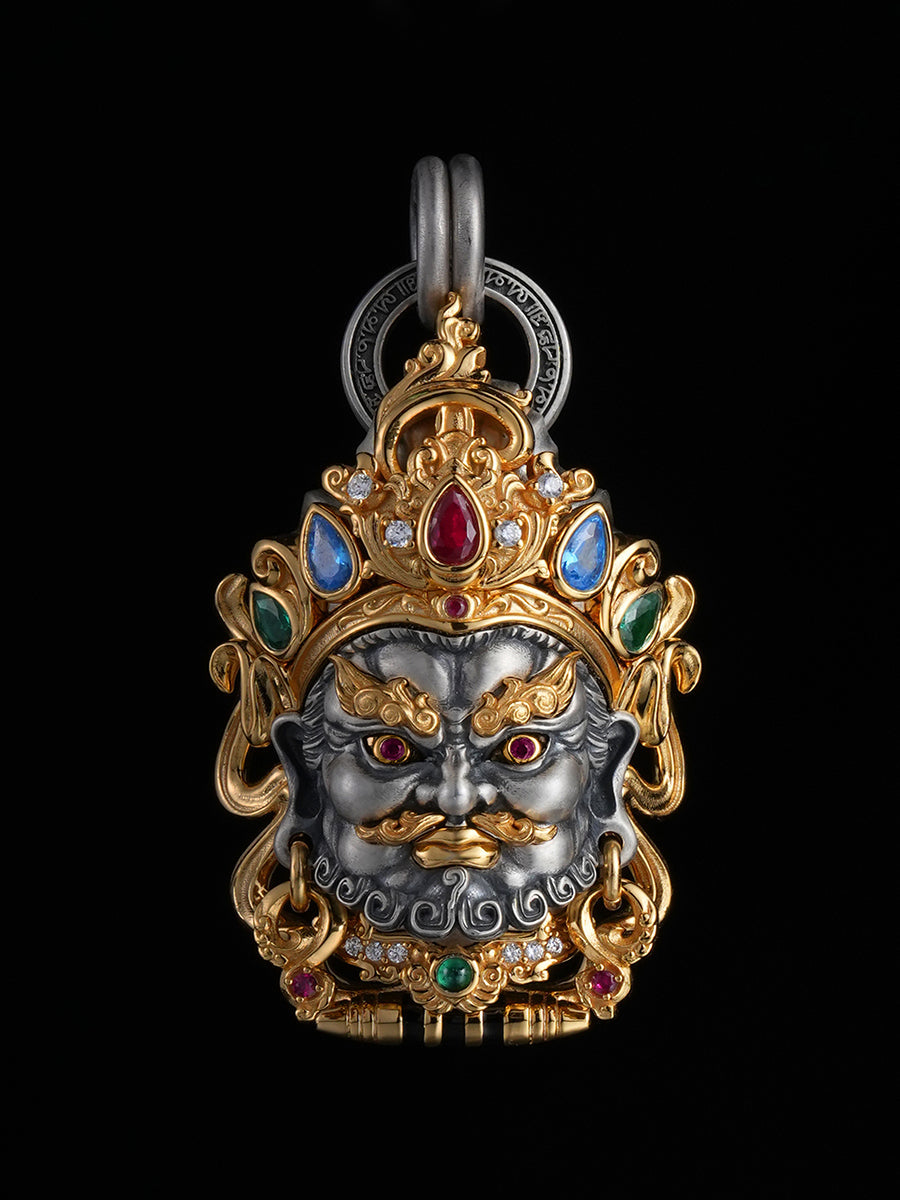 Abundance-Bringing Yellow Jambhala Sterling Silver Necklace