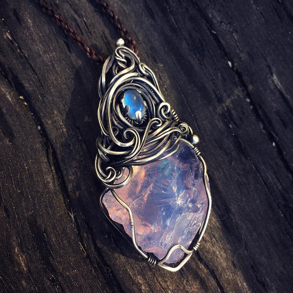 Peace Energy Amethyst Silver Necklace