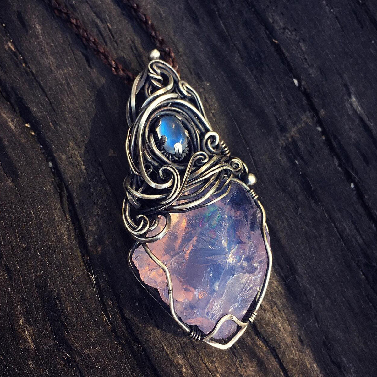 Peace Energy Amethyst Silver Necklace