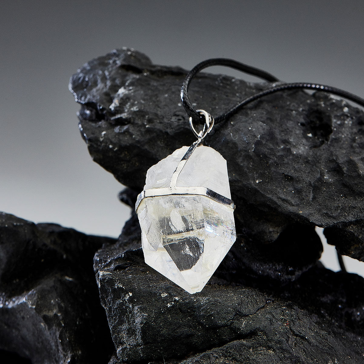 Healing Breath of Life Clear Quartz Sterling Silver Necklace