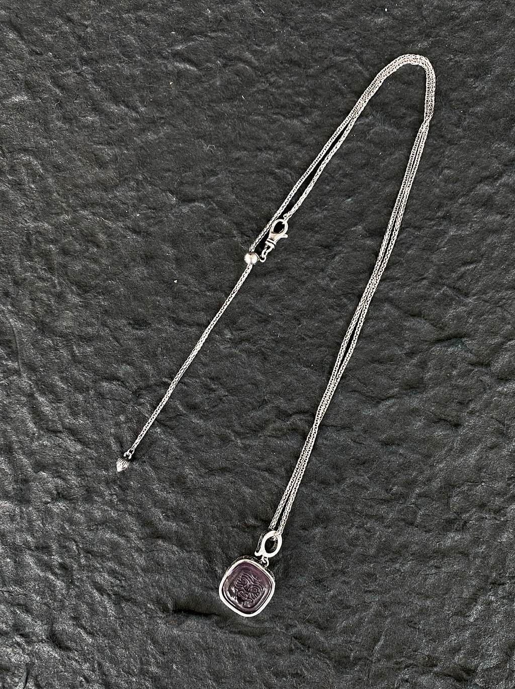 Sterling Silver & Amethyst Wealth Goddess Zakirum Necklace