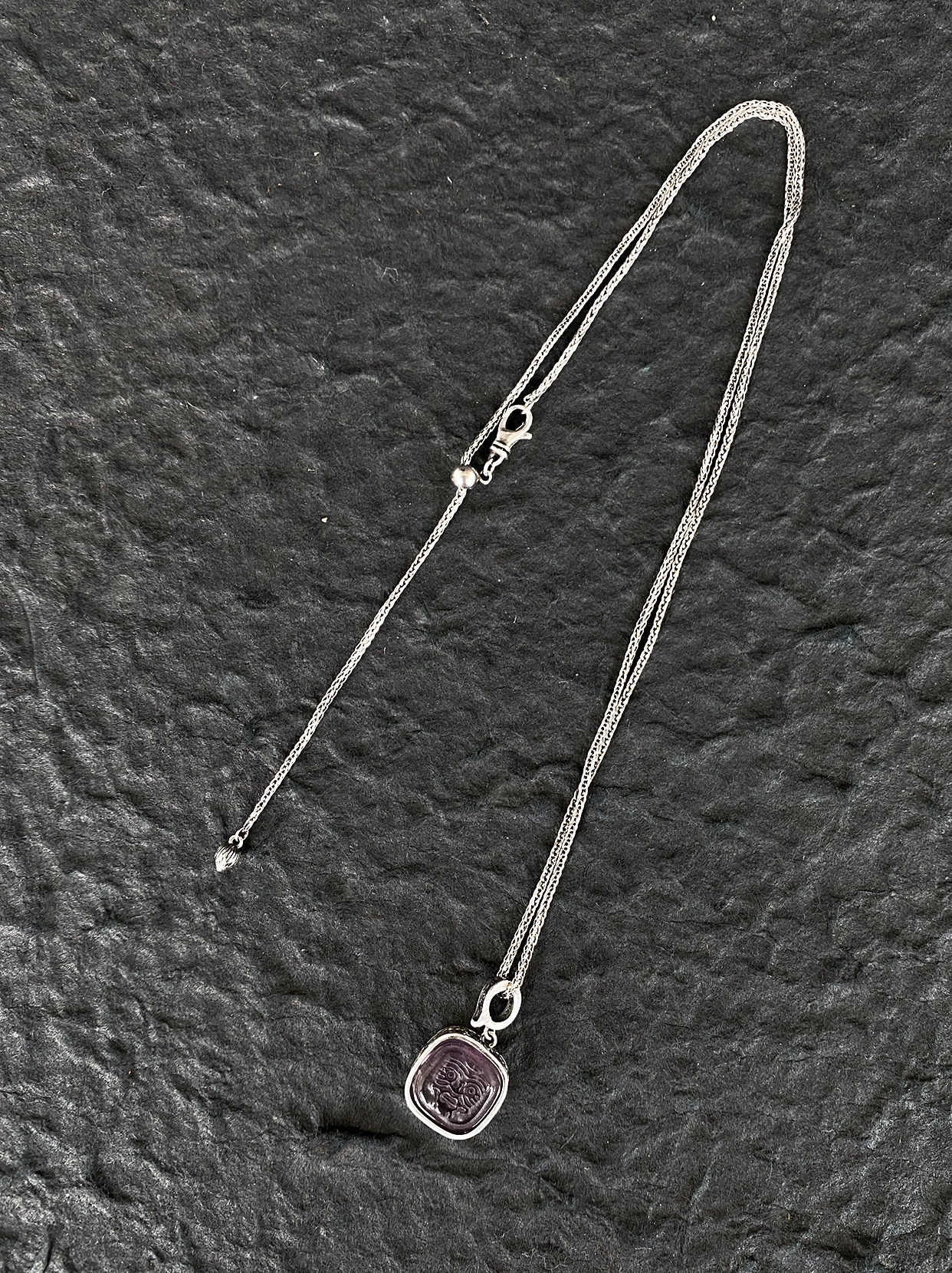 Sterling Silver & Amethyst Wealth Goddess Zakirum Necklace