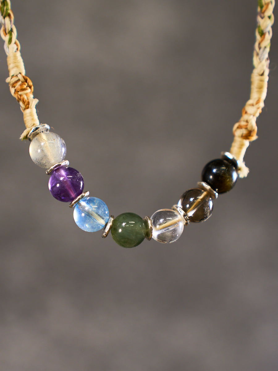 Seven Chakra Divine Clarity Necklace & Bracelet Clear Crystal