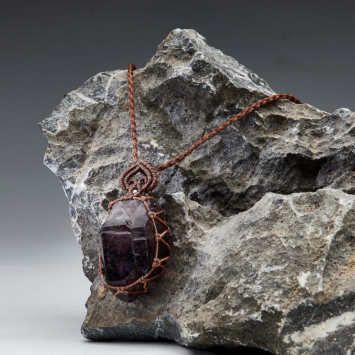 Spiritual Energy Super 7 Amethyst Necklace