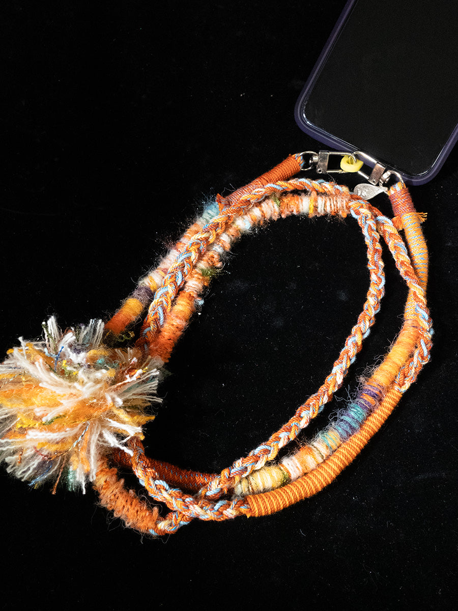 Good Luck Protective Phone Chain | Colorful Woven Cotton Charm