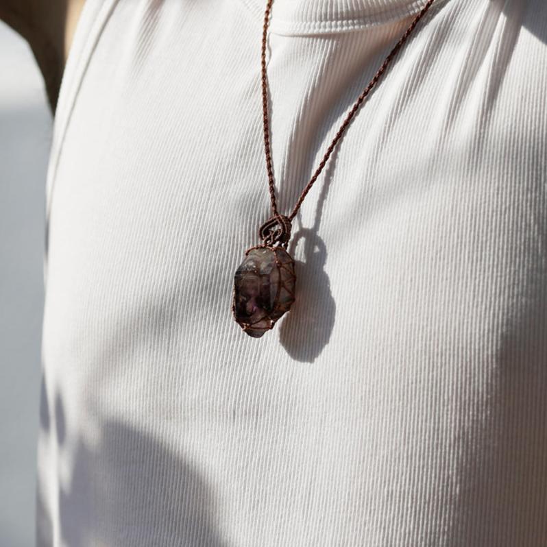 Spiritual Energy Super 7 Amethyst Necklace