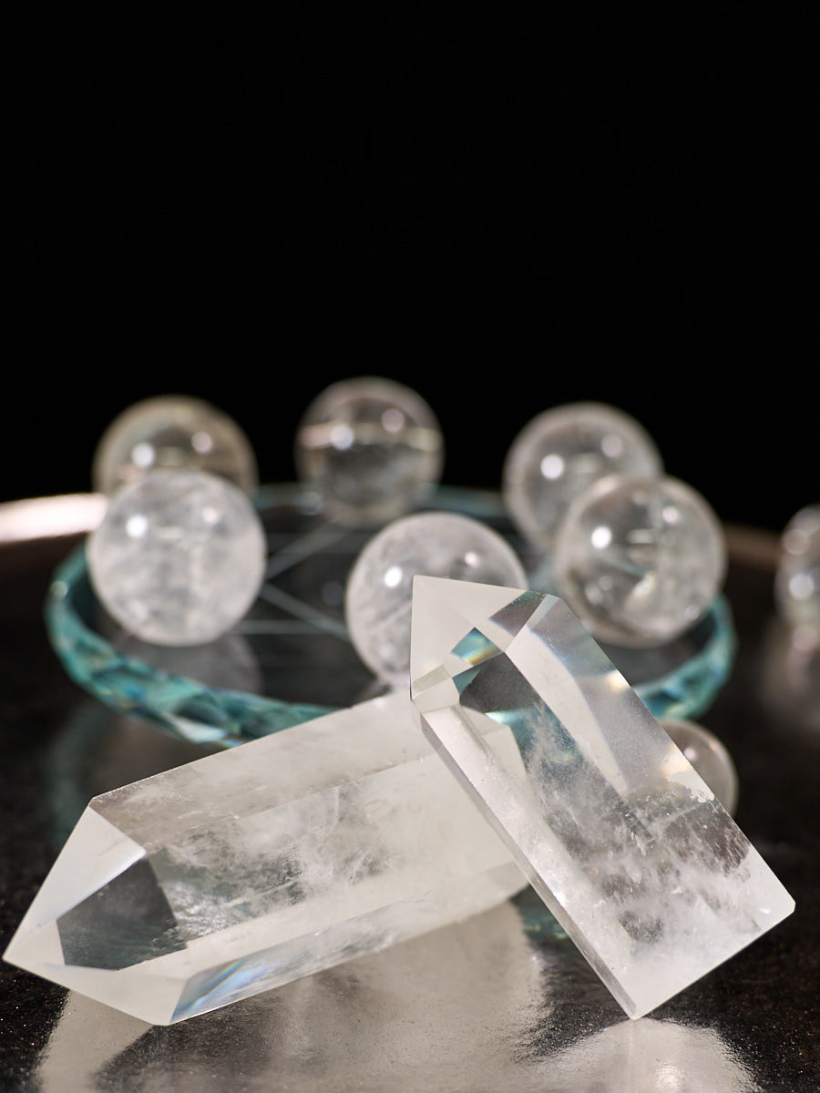 Purifying Energy Clear Quartz Crystal Grid Set