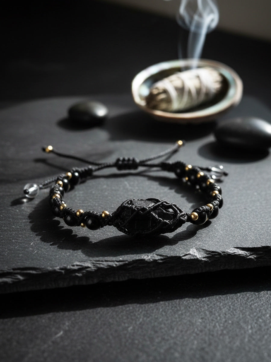 The Release Bracelet · Black Tourmaline Shield
