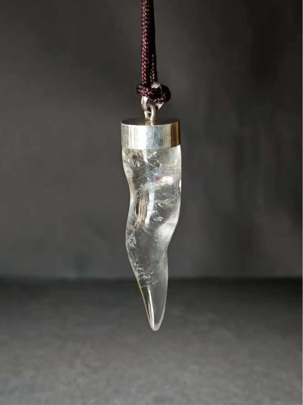 Guardian Fang Himalayan Clear Quartz Protection Necklace