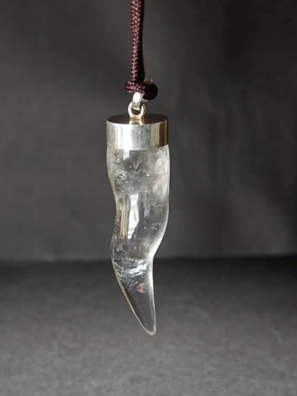 Guardian Fang Himalayan Clear Quartz Protection Necklace