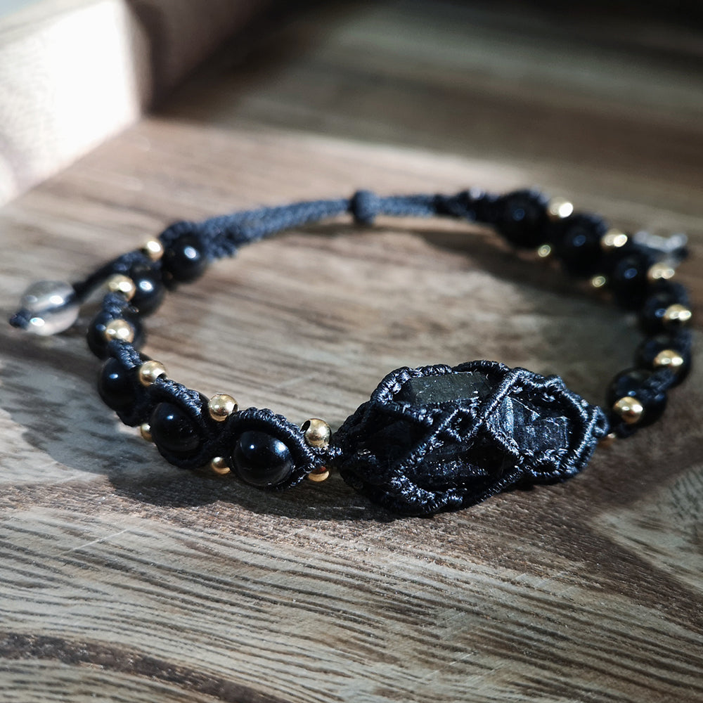 The Release Bracelet · Black Tourmaline Shield